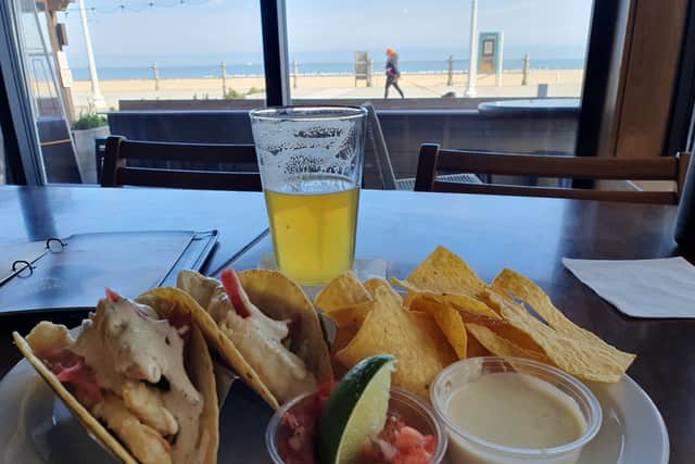Fish tacos and an Orange Crush IPA helped me with my reflections on a Pharrell Williams-inspired 'Happy' weekend in Virginia Beach