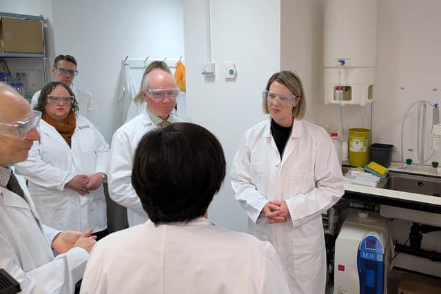 Education Secretary Jenny Gilruth at Dundee University’s life sciences department.