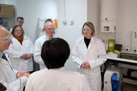 Education Secretary Jenny Gilruth at Dundee University’s life sciences department.