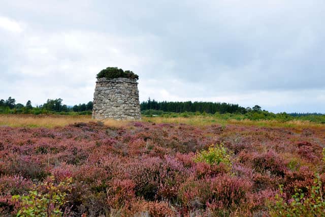 The memorial cairn on Culloden Battlefield where wreaths will be laid on Saturday to commemorate the battle fought on April 16, 1746.