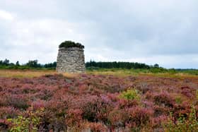 The memorial cairn on Culloden Battlefield where wreaths will be laid on Saturday to commemorate the battle fought on April 16, 1746.