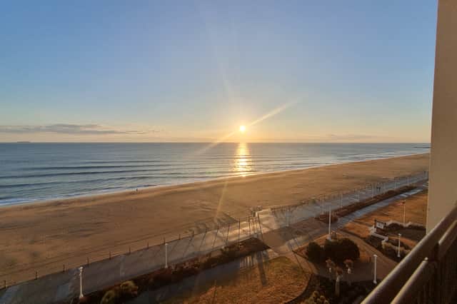 When the dream became reality - the view from my balcony of the Moxy Hotel in Virginia Beach