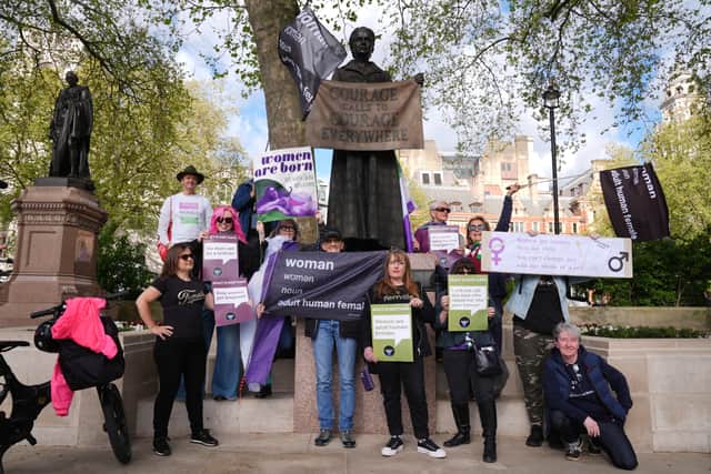 For Women Scotland campaigners outside the UK Supreme Court.
