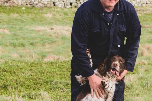 Mr MacPhee with his dog, Fergus, who is always seen by his side when he's out and about metal detecting 