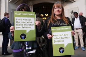 Members of campaign group For Women Scotland which brought a case to the UK Supreme Court over whether trans women could be regarded as female for the purposes of the 2010 Equality Act (Picture:  Lucy North)