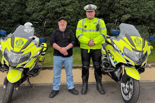 Ian Dominick with Inspector Ally Johnson