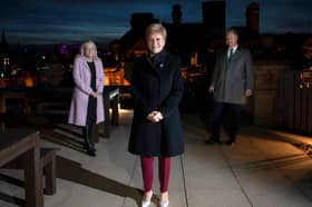 Nicola Sturgeon at the launch of the Scottish National Investment Bank in November 2020 (Picture: Andy Buchanan/WPA pool)