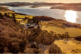 Kingsburgh House overlooking Loch Snizort on Skye. The house can be seen nestled in the trees in the foreground. PIC: Savills.