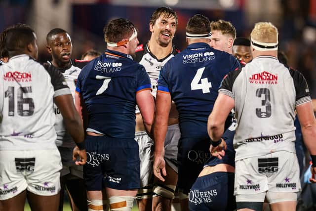 Edinburgh Rugby were taken down at the death by Sharks.