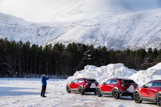 Jim takes his own snap of the fleet of Mazda CX-30s