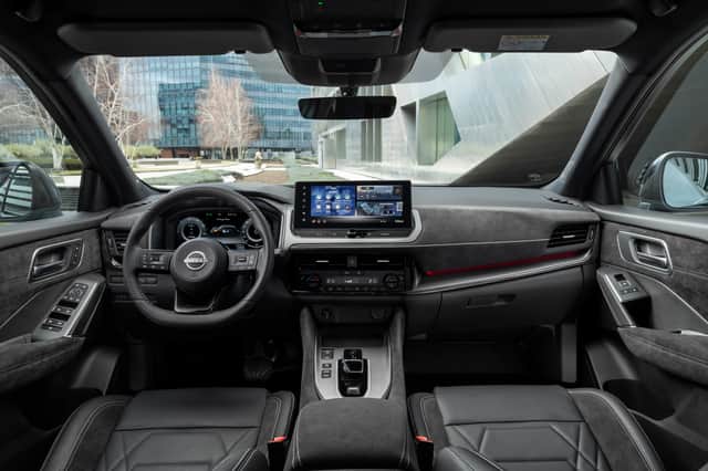 Interior shot of a left-hand drive version of the new Nissan Qashqai following its 2024 refresh