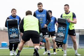 Glasgow Warriors train ahead of facing the Bulls - with second row Scott Cummings back in the reckoning.