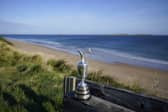 A view of the Claret Jug the 6th tee during the media day at Royal Portrush Golf Club, Northern Ireland. Picture date: Tuesday April 22, 2025.
