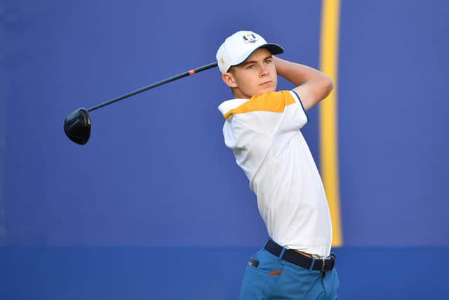 Connor Graham in action at the 2023 Junior Ryder Cup in Rome