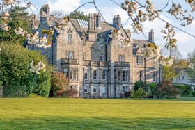 The facade of Pitreavie Castle. The building was once owned by Robert The Bruce and visited by former prime minister Sir Winston Churchill
