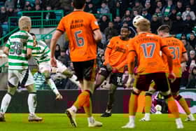 Celtic could seal a fourth successive title at Tannadice on Saturday afternoon. Cr: SNS Group.