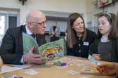 John Swinney reads a book called 'How to Make a Story' during a visit to Edinburgh's Wardie Primary School (Picture: Jane Barlow)