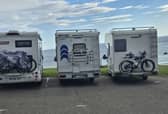 There have been concerns over the spacing between caravans and motorhomes in the council car parks 