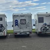 There have been concerns over the spacing between caravans and motorhomes in the council car parks 