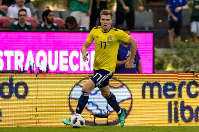 Chris Cadden in action for Scotland during a 1-0 defeat to Mexico in 2018.
