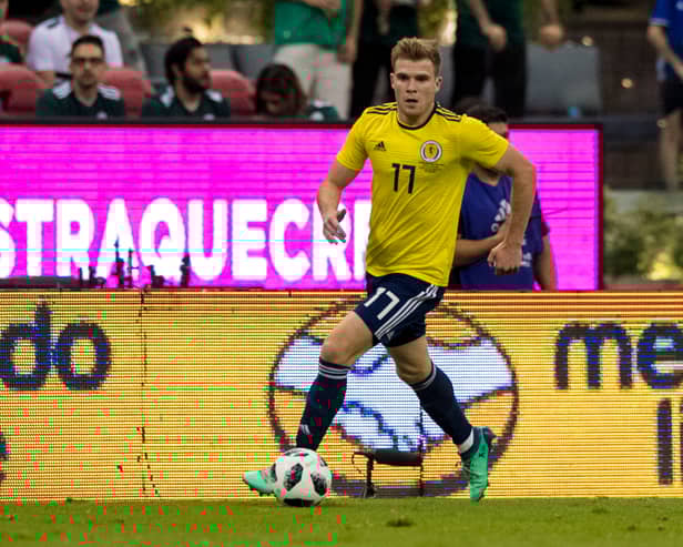 Chris Cadden in action for Scotland during a 1-0 defeat to Mexico in 2018.