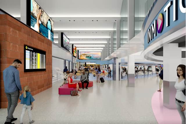A conceptual design of the upgraded retail offering at Glasgow Airport. Image: AGS Airports