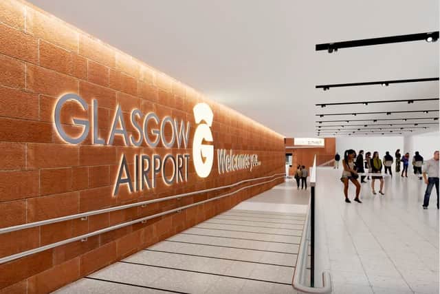 A conceptual design of one of the main halls at Glasgow Airport. Image: AGS Airports