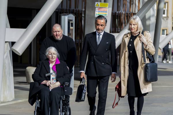 The family of Emma Caldwell arrive to meet First Minister John Swinney and the Justice Secretary