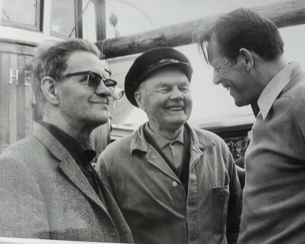 Leif Larsen - known as "Shetlands Larsen" - the most famous Norweigian sailor who operated the Shetland Bus escape route during the war - is pictured here (left) with comrades Severin Roald and Mickey Fiveldal, who helped to run soliders, spies and supplies between Scotland and Nazi-occupied Norway during World War Two. Their lifesaving voyages across the North Sea are due to be recreated as part of the 80th anniversary of VE Day next month. PIC: Sunnmøre museum.