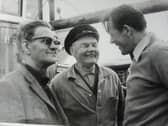 Leif Larsen - known as "Shetlands Larsen" - the most famous Norweigian sailor who operated the Shetland Bus escape route during the war - is pictured here (left) with comrades Severin Roald and Mickey Fiveldal, who helped to run soliders, spies and supplies between Scotland and Nazi-occupied Norway during World War Two. Their lifesaving voyages across the North Sea are due to be recreated as part of the 80th anniversary of VE Day next month. PIC: Sunnmøre museum.