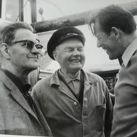 Leif Larsen - known as "Shetlands Larsen" - the most famous Norweigian sailor who operated the Shetland Bus escape route during the war - is pictured here (left) with comrades Severin Roald and Mickey Fiveldal, who helped to run soliders, spies and supplies between Scotland and Nazi-occupied Norway during World War Two. Their lifesaving voyages across the North Sea are due to be recreated as part of the 80th anniversary of VE Day next month. PIC: Sunnmøre museum.