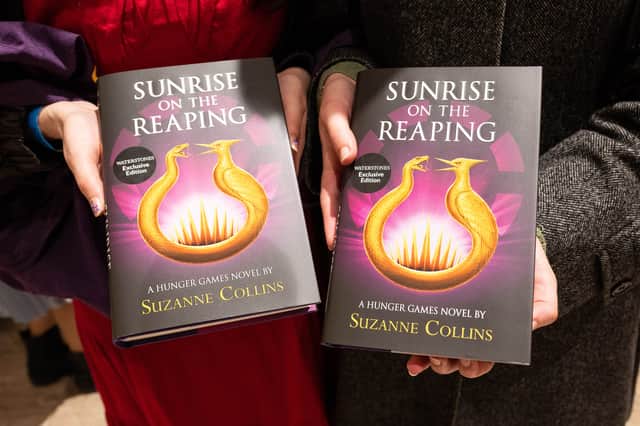 Fans attend a launch event for the new Hunger Games novel, Sunrise on the Reaping by Suzanne Collins.
