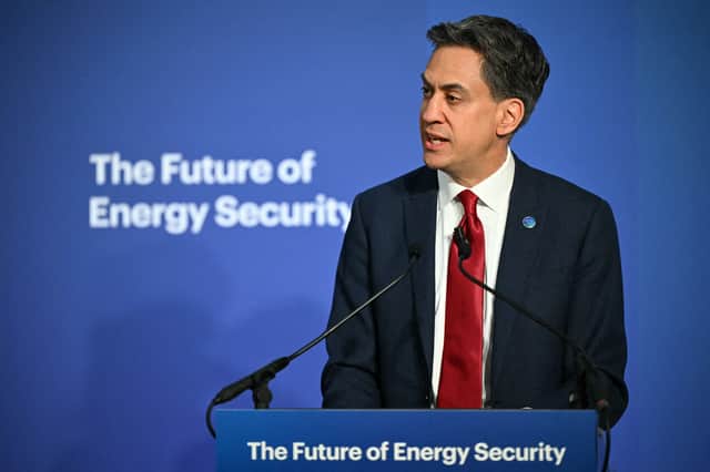 Climate Change and Net Zero Secretary Ed Miliband speaks at the Future of Energy Security Summit, hosted by the International Energy Agency and UK Government in London (Picture: Justin Tallis)