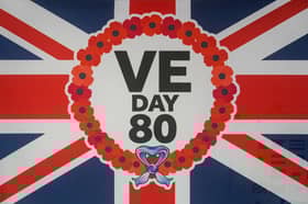 A flag produced to mark the 80th anniversary of VE Day.