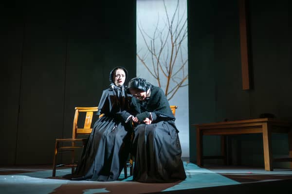 Emma Tracey (Sister James) and Ann Louise Ross (Sister Aloysius) in the Dundee Rep production of Doubt: A Parable
