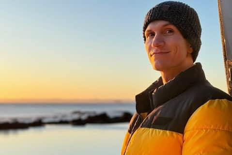 Dom Wright, 30, relaxing in the Scottish outdoors