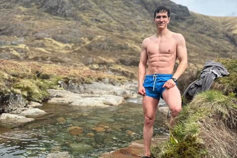 Dom Wright goes for a swim in the Highlands