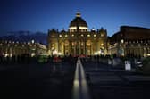 St Peter's Basilica of the Vatican at dusk on Friday