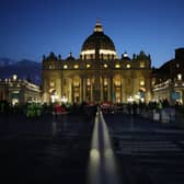 St Peter's Basilica of the Vatican at dusk on Friday