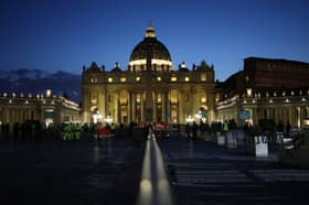 St Peter's Basilica of the Vatican at dusk on Friday