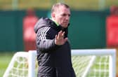 Celtic manager Brendan Rodgers during a training session at Lennoxtown this week. (Photo by Craig Williamson / SNS Group)