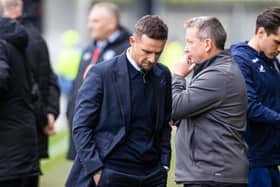 Rangers interim head coach Barry Ferguson looks dejected at full time after the 2-2 draw at St Mirren.
