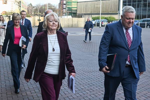 Hearts chair Ann Budge and chief executive Andrew McKinlay.
