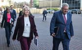 Hearts chair Ann Budge and chief executive Andrew McKinlay.