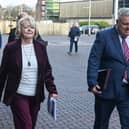 Hearts chair Ann Budge and chief executive Andrew McKinlay.