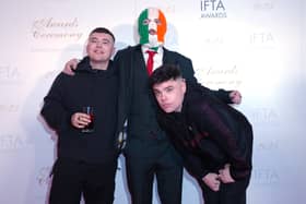 The controversial Irish rap trio Kneecap