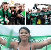 Here are 22 of the best photos of Celtic fans celebrating the team's Scottish Premiership title victory. Cr: PA/SNS Group.