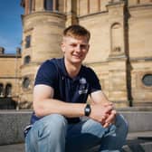 Harry Paterson pictured at Edinburgh University's McEwan Hall, where he studies.