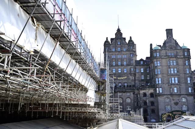 Scaffolding has enveloped North Bridge since 2018