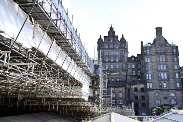 Scaffolding has enveloped North Bridge since 2018.